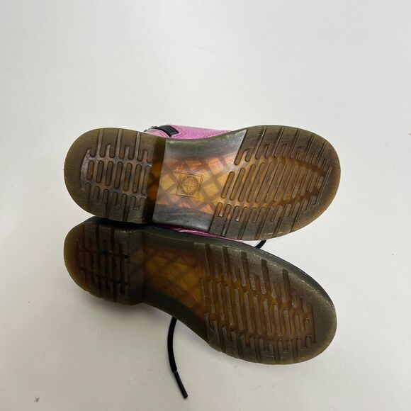 Dr. Martens Junior Girls US 13 Pink Cosmetic 1460 Glitter Lace Up Combat Boots - Picture 9 of 9